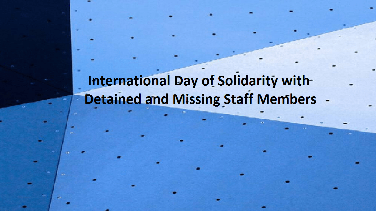 25th March 2024 International Day of Solidarity with Detained and Missing Staff Members HD Photos